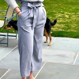 Pinkyotto High-Waisted Striped Paperbag Pants with Tie